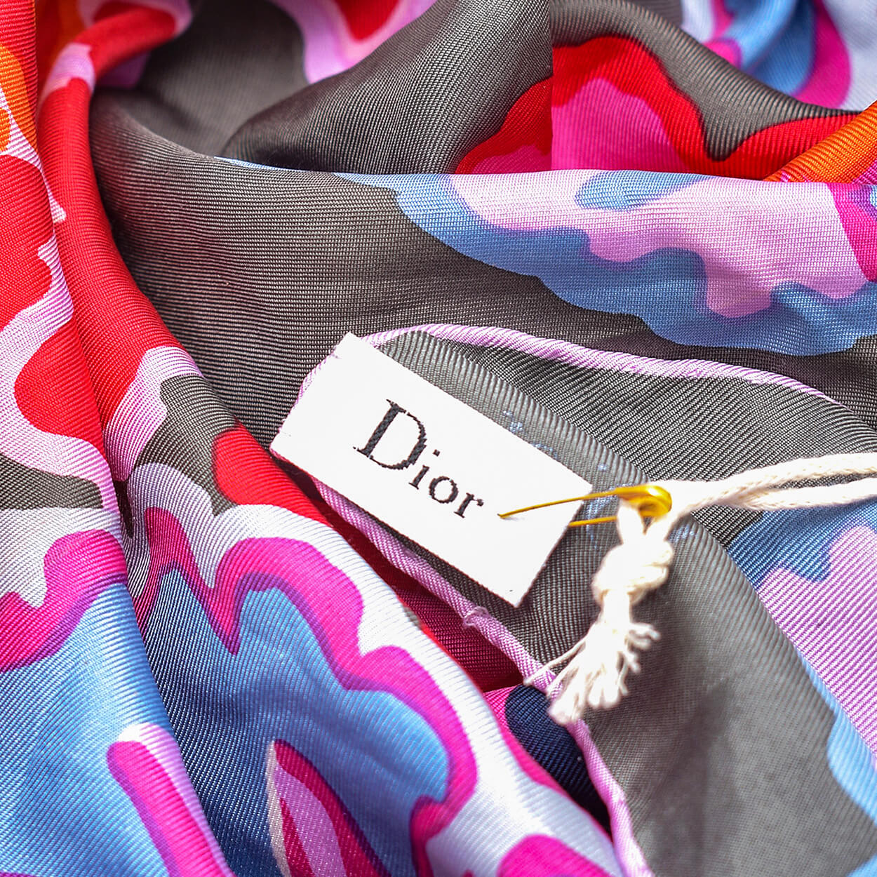 Christian Dior - Multicolor Silk Floral Printed Scarf